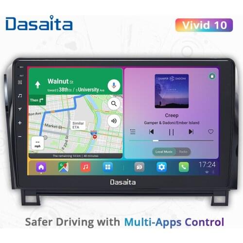 Dasaita 10.2 IPS Screen Android 10.0 Car Radio For Toyota Sequoia 2008-2018 GPS Tundra 2007-2013 Car Multimedia player TDA7850