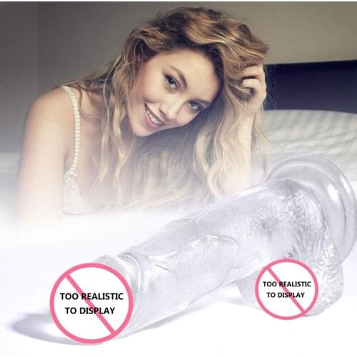 Erotic Soft Jelly Dildo Anal Butt Plug Realistic Penis Strap On Suction Cup Stimulate G-spot Sex Toys For Woman Masturbation