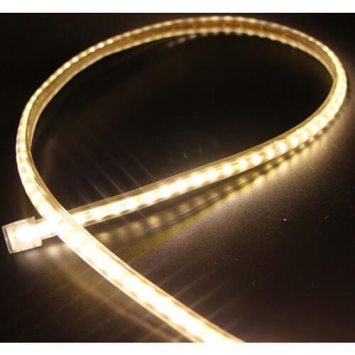 1m 5m 10m 15m LED Flexible Strip Light 220V SMD 3014 120led/M Warm white IP67 Waterproof tiras tape rope bar lamp +EU Power plug