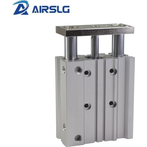 Compact guide cylinder Thin Three axis air pneumatic cylinder with guide rod MGPM bore 12 16mm stroke 10-150mm MGPL12 16