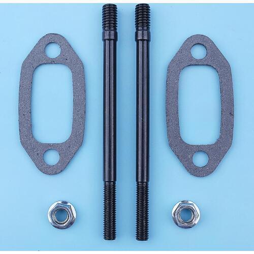 Muffler Exhaust Stud Nut Bolt Gasket Kit For Jonsered 625 630 Chain Saw 5M X 6M 5016865-01 5032223-02 Replacement Spare Parts