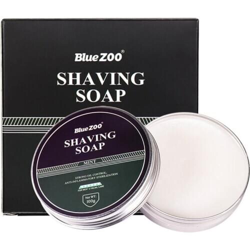 100g Mens Shaving Cream Mint Sandalwood Care Foam Safe Non-irritating Shaving Soap