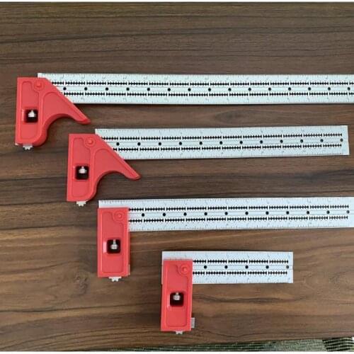 Multifunction Scalable Tool Ruler Hole Ruler Stainless Scribing Marking Line Gauge Measure Caliper Carpenter Measuring Tool