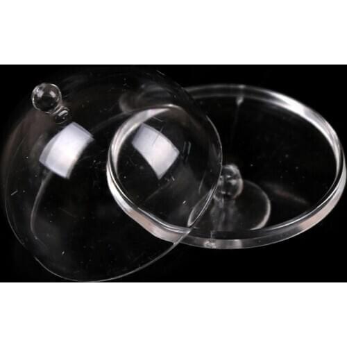 Newest 1/12 Scale Clear Dessert Snack Can Pot With Lid For 12th Dolls House Accessories Dollhouse Miniature