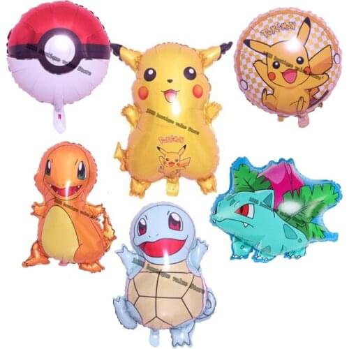 2021 New pokemon Theme Decoration Balloon Set Children Birthday Party pikachu Aluminum Film Balloon Combination Party Supplies