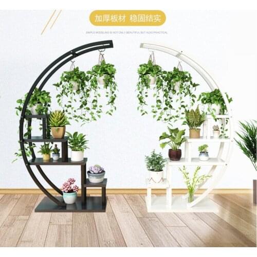 New living room home flower racks Multi-storey indoor single space-saving balcony racks Wrought iron flowerpot racks