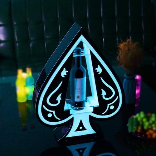 Rechargeable Color Flashing Luminous wine stand led foreign wine stand champagne base Ace of Spade VIP Bottle Presenter