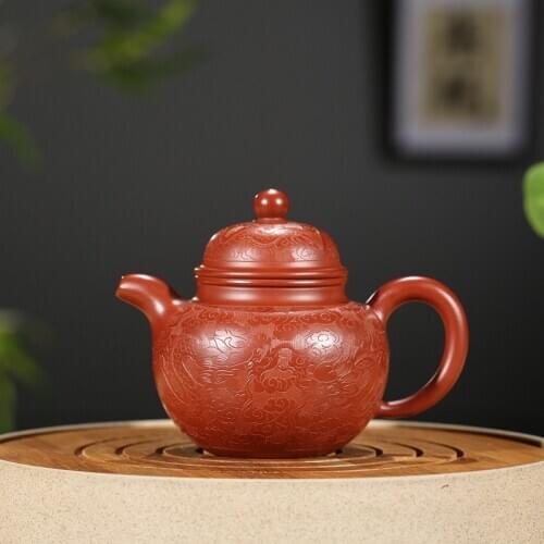 Sand Pot Handmade Raw Mine Dahongpao Longwen Ball Pot New Products on the Market Special Price Factory Direct Wholesale