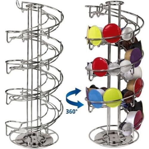 Stainless Steel 30 Coffee Capsules Rack Stand Pod Coffee Holder Stand Cafe Accessory Coffee Holder