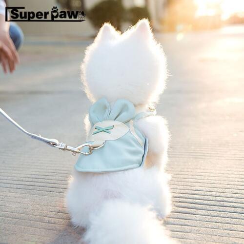Pet Fashion Waistcoat Style Breathable Leash Harness Set For Small Medium Dogs Outdoor Dog Cat Yorkie Leading Accessories XPL01