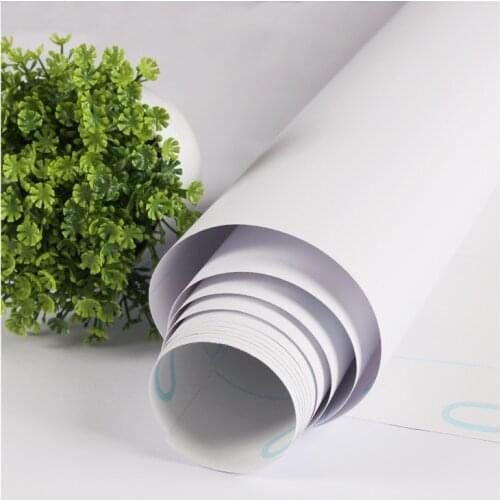 Peel and Stick Self Adhesive Wallpaper White Vinyl Film Removable Sticky Back Plastic for Wall Shelf Table Door Decor 50cm*10m