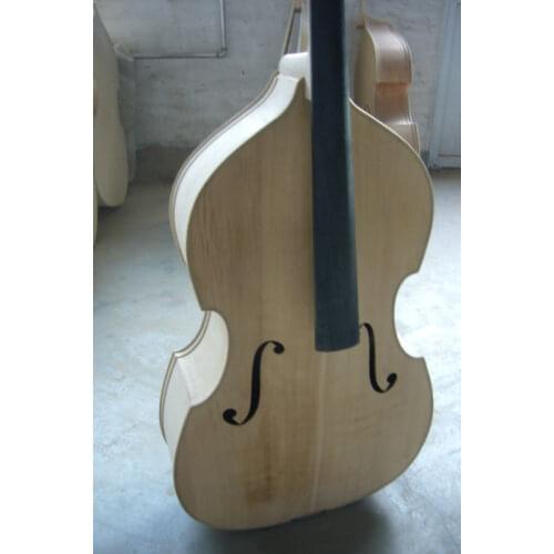 Hand made white/unfinished upright bass 3/4,spruce top