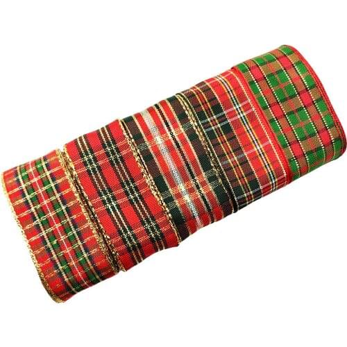 2.5cm Wide Narrow Ribbon Christmas Decoration Lattice Lace Gift Box Decor Bow DIY Accessories