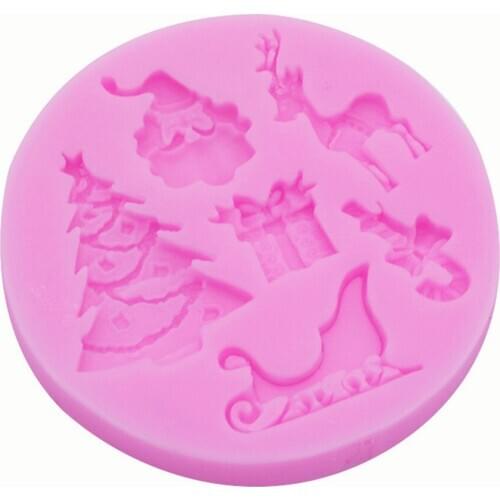 Christmas Snowman Shape Fondant Silicone Mold Kitchen Baking Chocolate Pastry Candy Clay Making Cupcake Decoration Tools