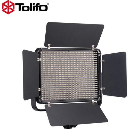 Tolifo Photography LED Video Light Panel with U Bracket & Barndoor with Remote Control for Photo Studio Portrait YouTube Video
