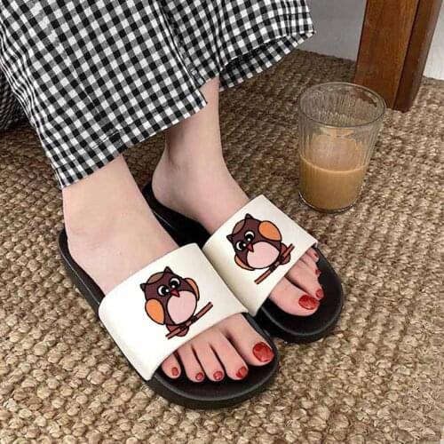 Women Shoes Cute animal owl print Indoor outdoor Shoes Women comfortable Fashionable slippers 2021 Hipster Shoes for Woman