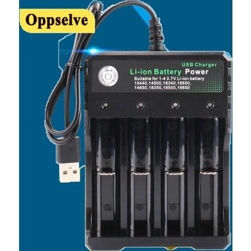 Universal Battery Charger Adapter USB Plug Charger For Rechargeable Batteries 10440 18350 18650 16340 16650 Power Accessories