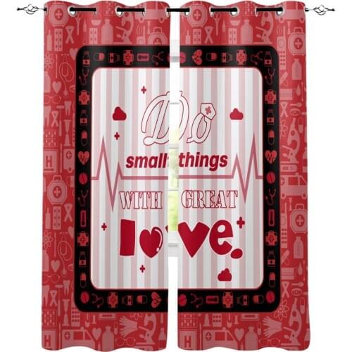 Outbreak Encouraged Printed Window Curtains Living Room Bedroom Curtains Polyester Cloth Home Decor