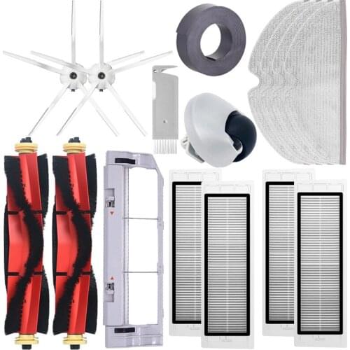 For XiaoMi Roborock Vacuum HEPA Filter Main Brush Mop Cloth Side Brush Parts S50 S51 S55 S5 Max S6 S60 S6 Pure S6 maxV E25 E35