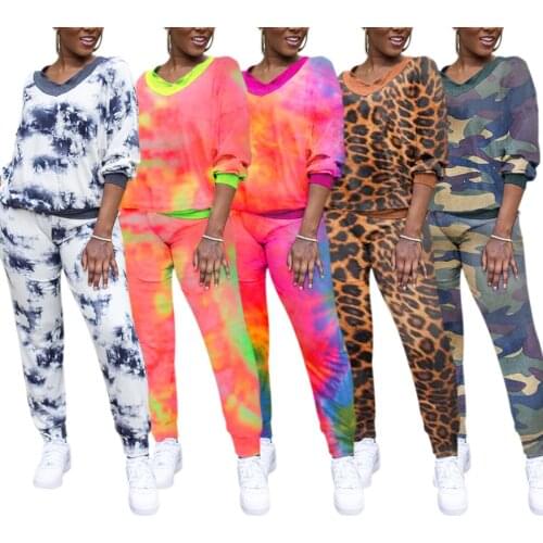 Autumn Tracksuit 2pieces Sets For Women 2020Loose Long Sleeve Pullover Tops Sweatshirt High Waist Harem Pants Suits Outfit