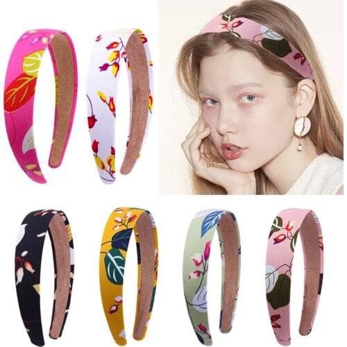 3cm Flower Satin Hair Bands Anti-slip Ribbon Covered Head Band for Gilrs Elastic DIY Wide Headband Hair Accessories