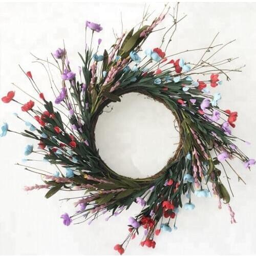 1pcs/lot Artificial PE Foam Camellia Flowers Door Wreath for Home Wall Door Wedding Decoration Free Shipping