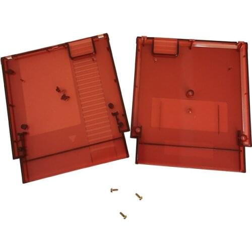 10/pcs Game Card Cartridge US Version Replacement Shell Plastic Case Protectors Cover for NES Transparent red