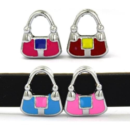 10pcs/lot Internal Dia 8mm Bag Slide Charm DIY Accessories fit 8mm wide belt pet collar