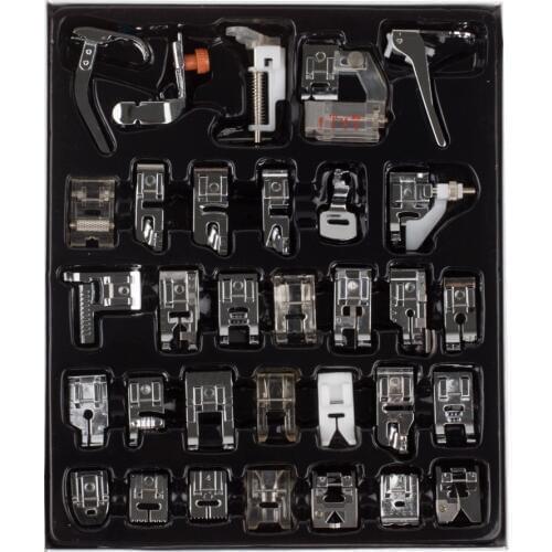 32pcs Domestic Sewing Machine Presser Foot Feet Kit Set With Box For Brother Singer Janom
