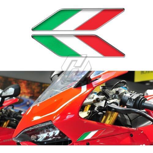 3D Resin Motorcycle Tank Decals Italy Wing Sticker Italia Decals Case for Aprilia Ducati Yamaha Suzuki BMW MV Kawasaki