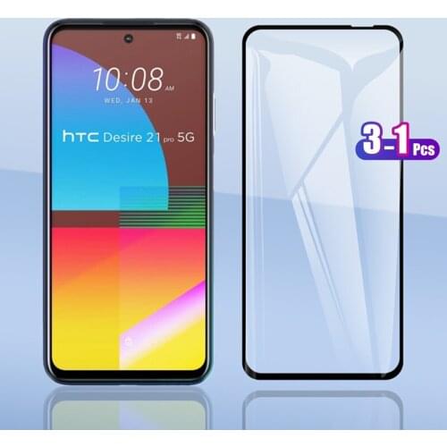 For HTC Desire 21 Pro 5G 6.7" Full Cover Tempered Glass Screen Protector Explosion-proof Protection Film