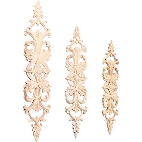 Appliques Wood Carving Corner Wooden Decor Frame Wall Door Woodcarving Decal Furniture Home Wedding Decoration Accessories