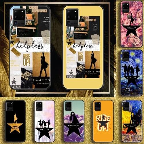 Hamilton Musical music Lyrics Phone case For Samsung Galaxy Note 4 8 9 10 20 S8 S9 S10 S10E S20 Plus UITRA Ultra black art cover