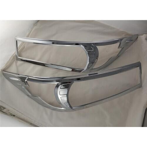 Chrome Head light Cover Trim For Toyota INNOVA 2015 2016 AN140 Head Lamps Shell Frame Decoration Car Accessories