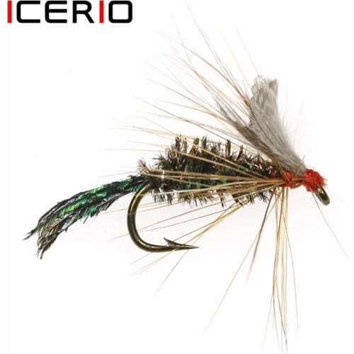 ICERIO 6PCS Peacock Tail Zugbug Nymph Fly Trout Fly Fishing Lures #12