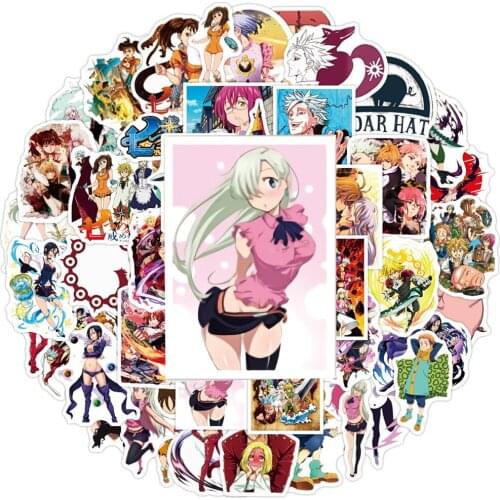 10/30/50PCS Cool Guitar Skateboard Notebook Waterproof Helmet DIY Anime Seven Deadly Sins Graffiti Gift Toy Sticker Wholesale