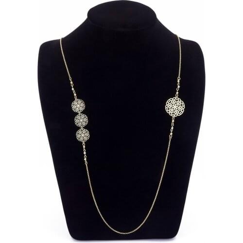 2021 Apr new design long chain jewelry sets women fashion necklace fine jewelry sets wedding gold jewelry sets