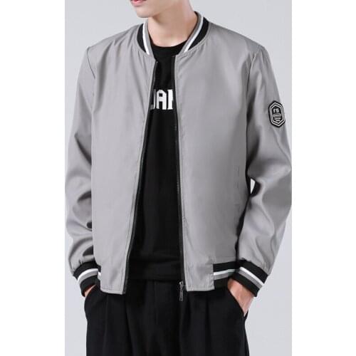 Nice Mens Jackets Autumn New Fashion Casual Brand Clothing Zipper Bomber Jacket Male Mens Windbreaker Outwears Coats Plus Size