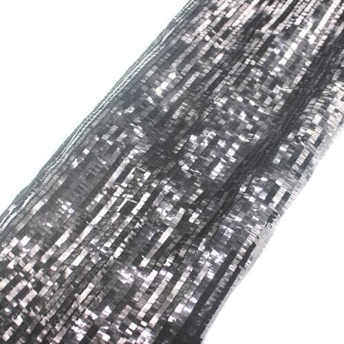 Sequined Lace Fabrics For Dress Allover Embroidered Fabric Sequins Table Cloth 132cm