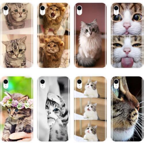 TPU Soft Phone Case For Apple iPhone 6 S 6S 7 8 X XR XS Max Silicone Cute Cat Kawaii Funny Back Cover For iPhone 6 S 6S 7 8 Plus