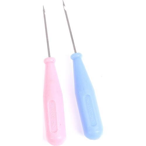 NEW DIY Handmade Leather tool Plastic handle cone needle shoe repair needles Steel Stitcher Sewing Awl Shoes&bags hole hook