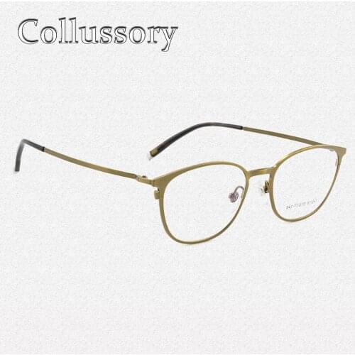 Women Men Eyeglasses Frame Optical Eyewear Titanium Alloy Light Prescription Reading Computer Goggles Round Metal Top Quality