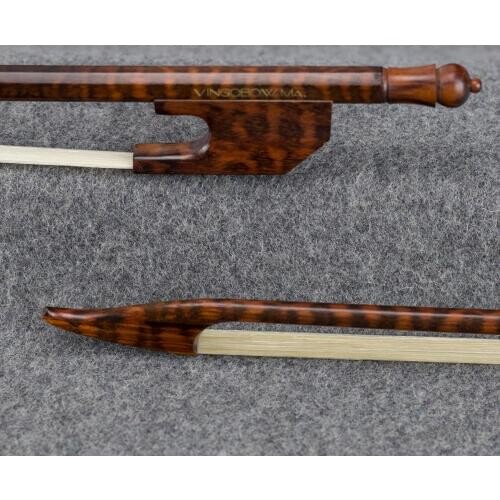 VINGOBOW Professional Snakewood Baroque Violin Bow 74.5 cm Extended Edition Sweet and Clear Tone Straight and Well Balanced 4/4