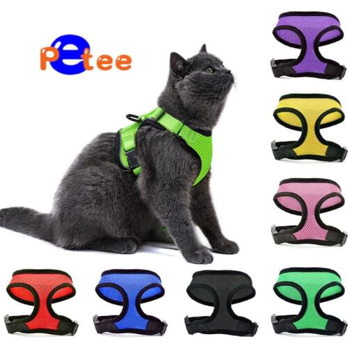 Adjustable Cat Dog Vest Walking Lead Leash For Small Medium Dog Cat Collar Bow-knot Mesh Pet Supplies