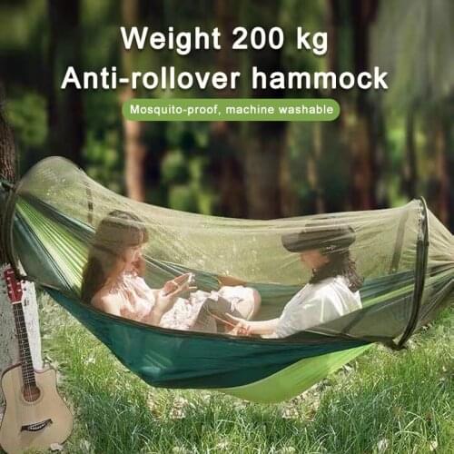 1-2 Persons Camping Hammock With Mosquito Net For Portable Outdoor Swing Hanging Bed Hunting Sleeping Encampment Supplies
