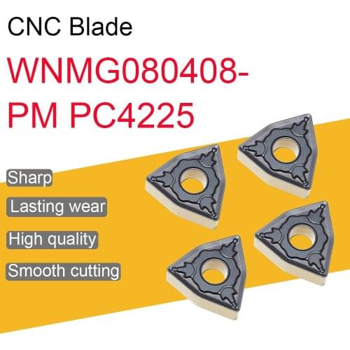 10PCS WNMG080408-PM PC4225 Carbide Blade High Quality WNMG 080408 External Turning Inserts CNC Mechanical Lathe Tool