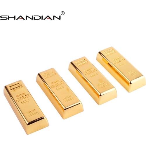 JASTER Metal simulation Gold bars model USB Flash Drive pen drive Golden memory card pendrive 4GB/8GB/16GB/32GB/64GB thumb drive