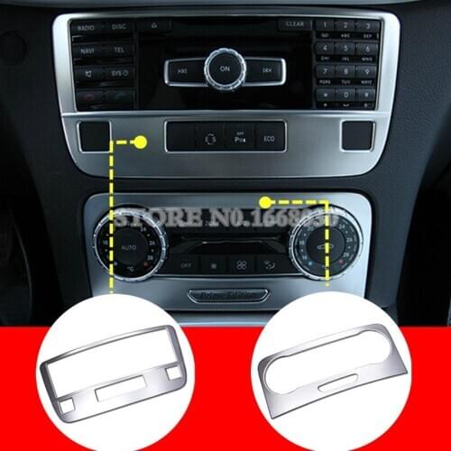 Interior Center Console CD Panel Trim Cover 2pcs For Benz GLK X204 2013-2015 Car accesories interior Car decoration