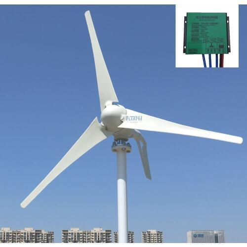 High Quality Wind Turbine Generator 400W Small Mini Windmill Wind blades Controller Charge Generator for Marine Light Land