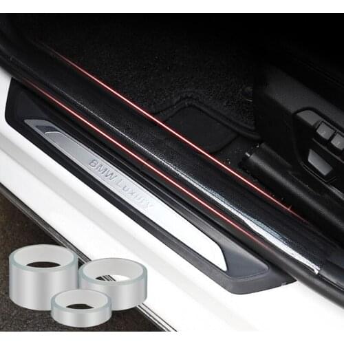 Car Door Sill Protector Nano Sticker Tape Bumper Strip for Hyundai Creta I10 I20 Tucson Elantra Santa Fe Solaris Creta Veloster